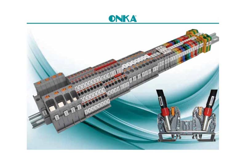 Высококачественные пружинные клеммы на DIN-рейку ONKA (Турция)